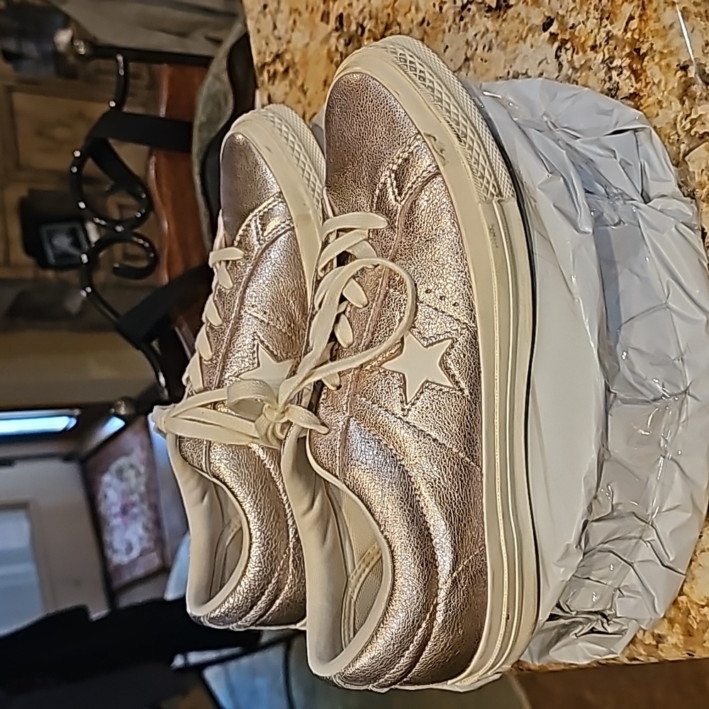 Converse One Star OX Metallic Rose Pink Leather W8 M6
